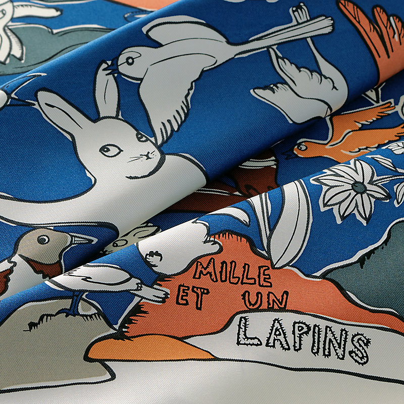 Mille et Un Lapins scarf 90 | Hermès Australia